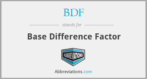 BDF - Base Difference Factor