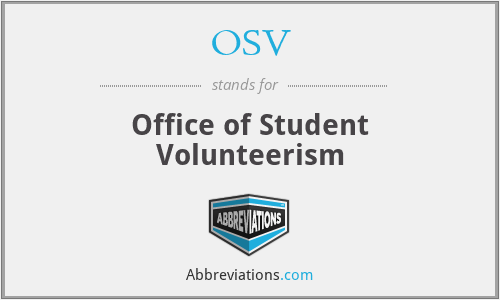 OSV - Office of Student Volunteerism