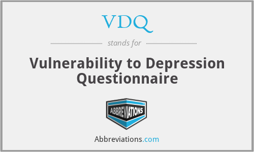 VDQ - Vulnerability to Depression Questionnaire