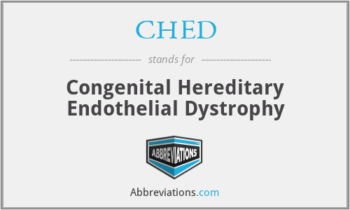 CHED - Congenital Hereditary Endothelial Dystrophy