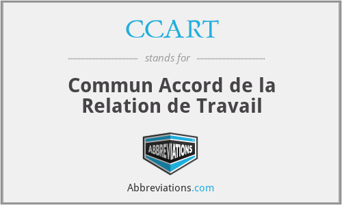 CCART - Commun Accord de la Relation de Travail