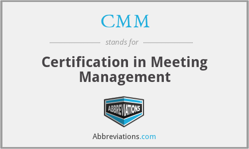 CMM - Certification in Meeting Management