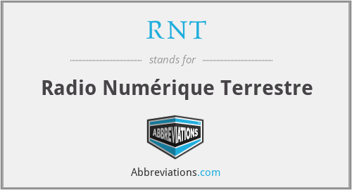 RNT - Radio Numérique Terrestre