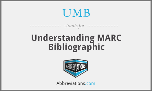 UMB - Understanding MARC Bibliographic