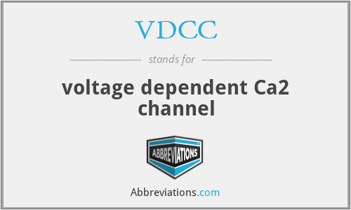 VDCC - voltage dependent Ca2 channel
