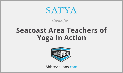 SATYA - Seacoast Area Teachers of Yoga in Action
