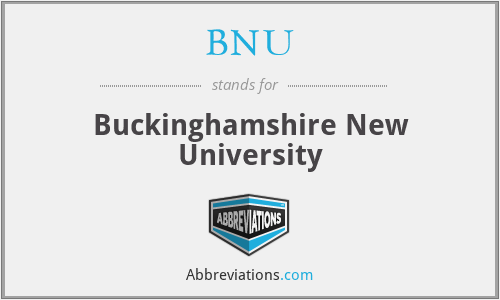 BNU - Buckinghamshire New University
