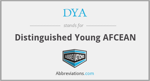 DYA - Distinguished Young AFCEAN
