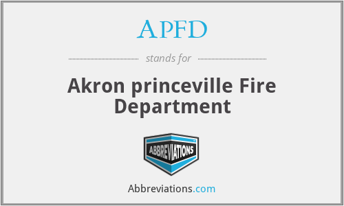APFD - Akron princeville Fire Department