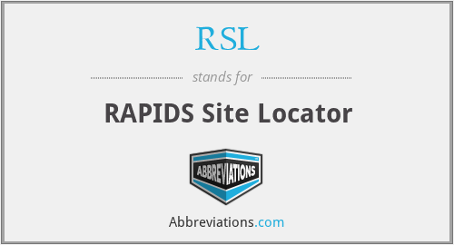 RSL - RAPIDS Site Locator