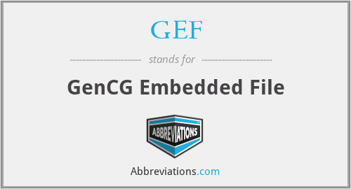 GEF - GenCG Embedded File