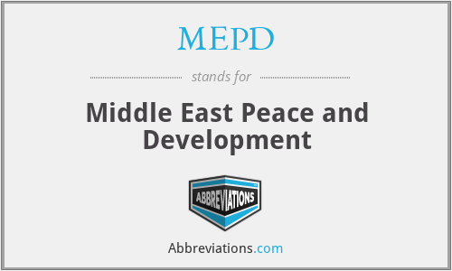 MEPD - Middle East Peace and Development