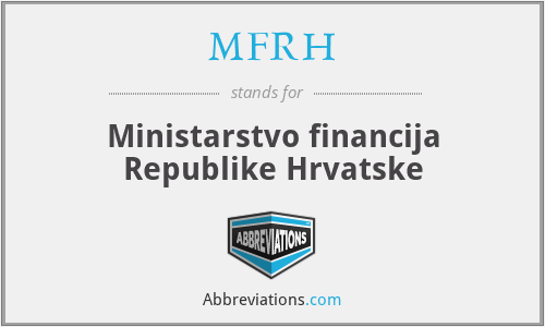 MFRH - Ministarstvo financija Republike Hrvatske