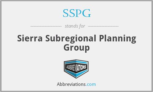 SSPG - Sierra Subregional Planning Group