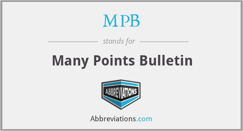 MPB - Many Points Bulletin