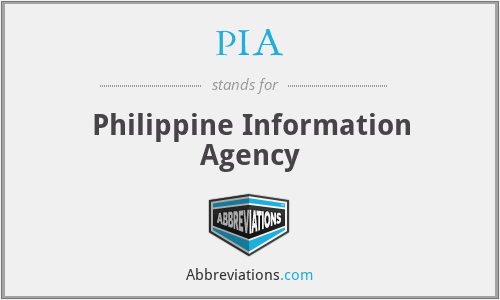 PIA - Philippine Information Agency