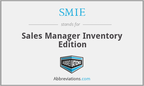 SMIE - Sales Manager Inventory Edition