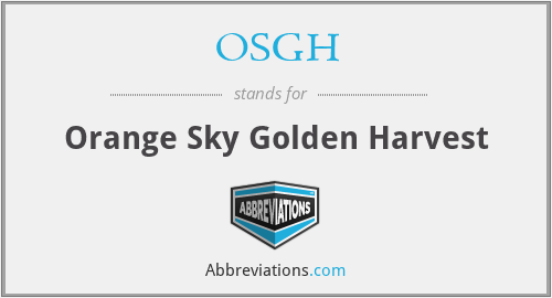 OSGH - Orange Sky Golden Harvest