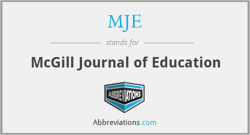 MJE - McGill Journal of Education