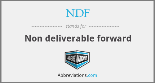 NDF - Non deliverable forward