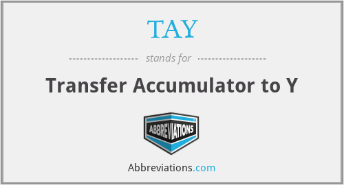 TAY - Transfer Accumulator to Y