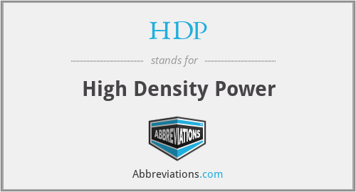 HDP - High Density Power