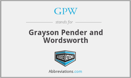 GPW - Grayson Pender and Wordsworth