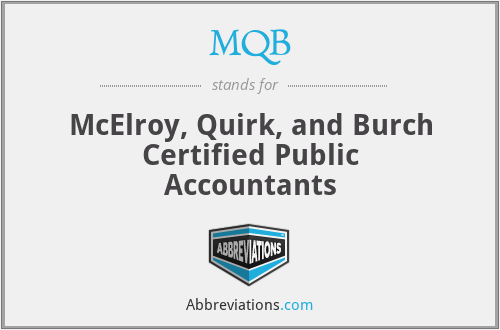 MQB - McElroy, Quirk, and Burch Certified Public Accountants