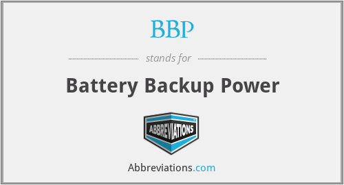 BBP - Battery Backup Power