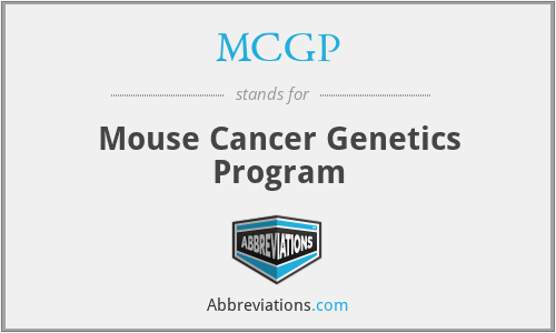 MCGP - Mouse Cancer Genetics Program