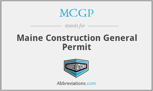 MCGP - Maine Construction General Permit