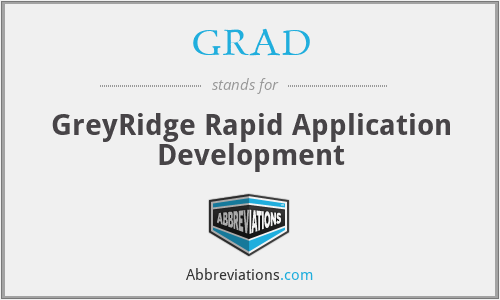 GRAD - GreyRidge Rapid Application Development