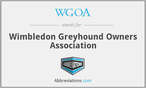 WGOA - Wimbledon Greyhound Owners Association