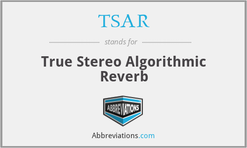 TSAR - True Stereo Algorithmic Reverb