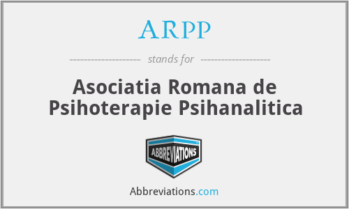 ARPP - Asociatia Romana de Psihoterapie Psihanalitica