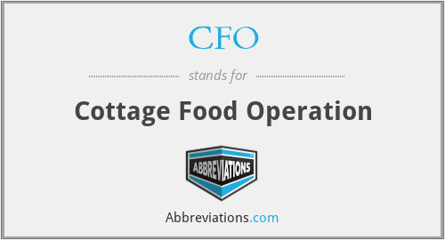 CFO - Cottage Food Operation