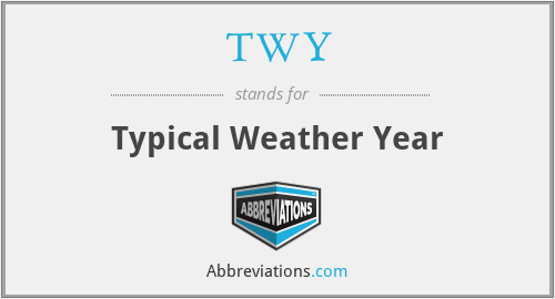 TWY - Typical Weather Year