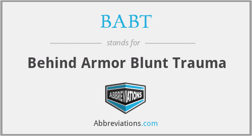 BABT - Behind Armor Blunt Trauma
