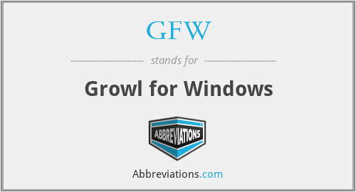 GFW - Growl for Windows