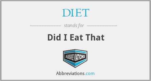 DIET - Did I Eat That