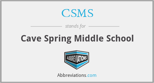 CSMS - Cave Spring Middle School