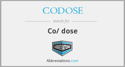 CODOSE - Co/ dose