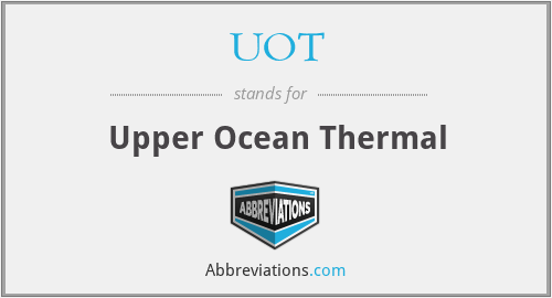 UOT - Upper Ocean Thermal