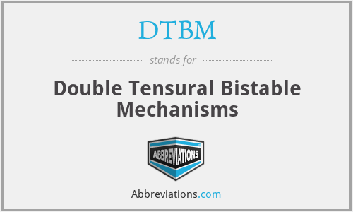 DTBM - Double Tensural Bistable Mechanisms