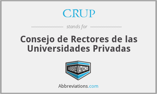 CRUP - Consejo de Rectores de las Universidades Privadas