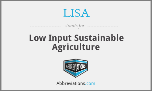 LISA - Low Input Sustainable Agriculture