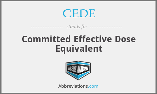 CEDE - Committed Effective Dose Equivalent