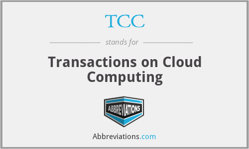 TCC - Transactions on Cloud Computing