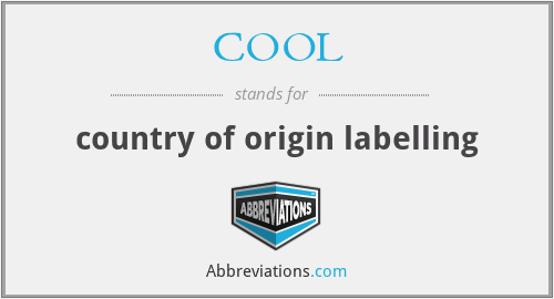 COOL - country of origin labelling
