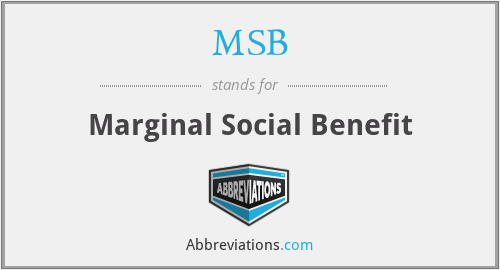 MSB - Marginal Social Benefit
